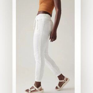 ATHLETA‎ Retreat 100% LINEN Jogger 531704 Calla Lily Resort Beach Size 0/P